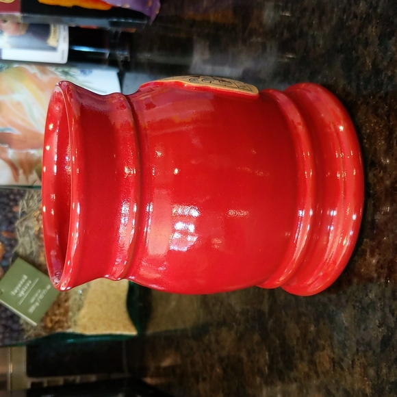 Large Deneen Pottery Mug Orangey Red 2015 Ag Risk Managers Insurance - Picture 5 of 9